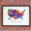 Dignovel Studios Unframed United States Abstract Map Art United States Watercolor Art Print Home Decor Hanging DN986 - Image 7