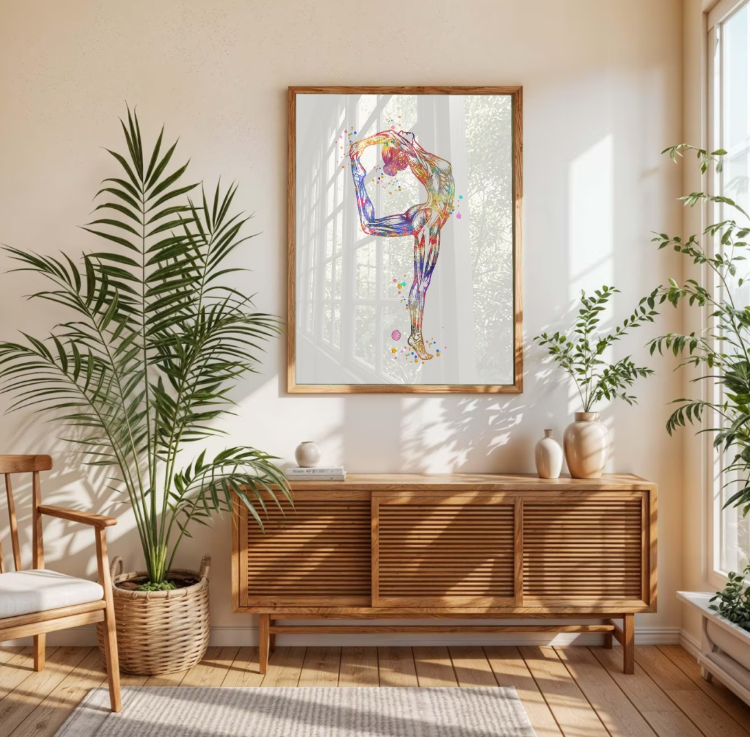 Dignovel Studios Unframed Dancer Woman Girl Anatomy Muscle Watercolor Art Print Medical Science Kinesiology Illustration Home Office Home Hanging DN1048 - Image 4