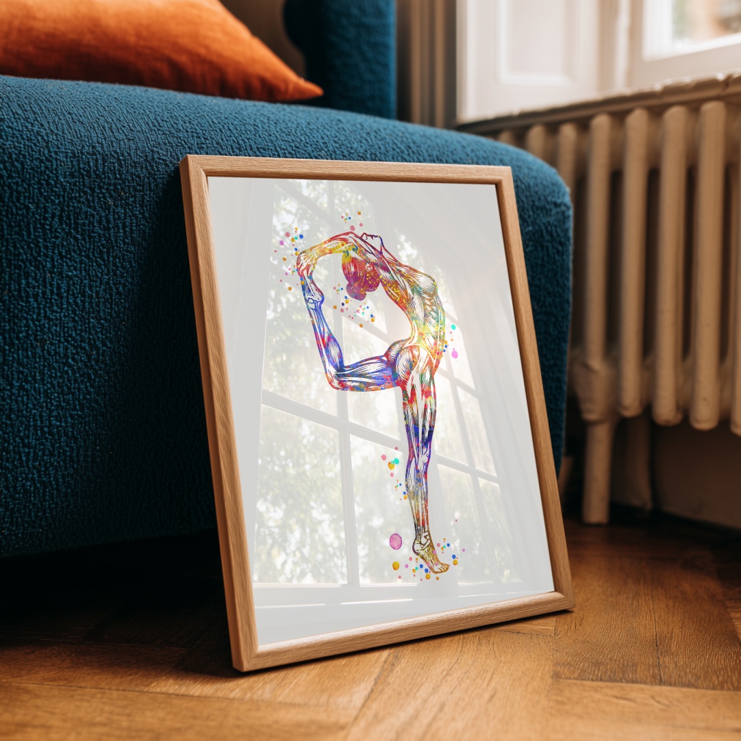 Dignovel Studios Unframed Dancer Woman Girl Anatomy Muscle Watercolor Art Print Medical Science Kinesiology Illustration Home Office Home Hanging DN1048 - Image 5
