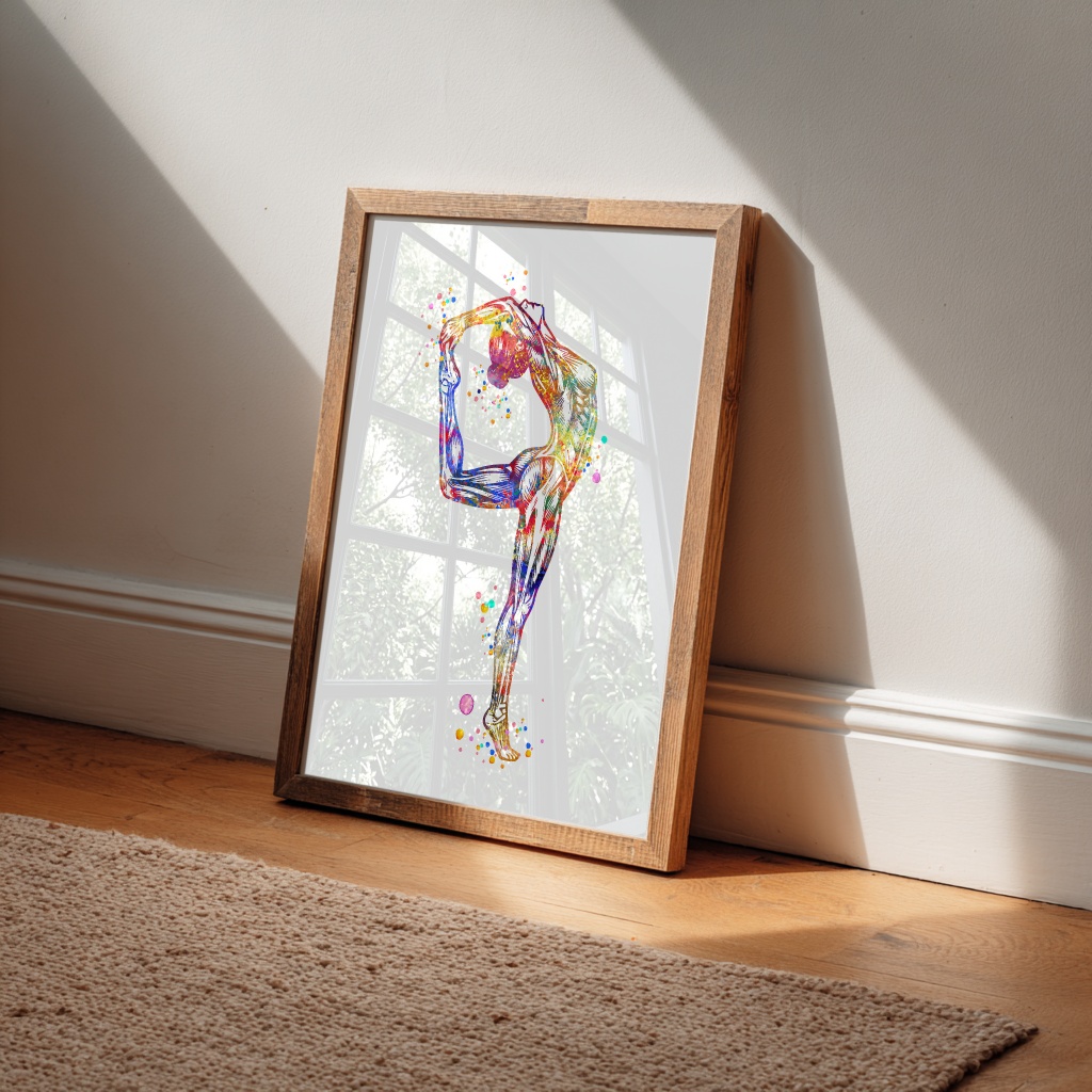 Dignovel Studios Unframed Dancer Woman Girl Anatomy Muscle Watercolor Art Print Medical Science Kinesiology Illustration Home Office Home Hanging DN1048 - Image 7