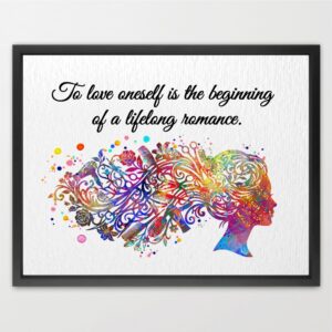 Dignovel Studios Unframed Hair Stylist Salon Woman Girl Quote Watercolor Art Print Inspirational Office Home Wall Decor Home Hanging DN1050