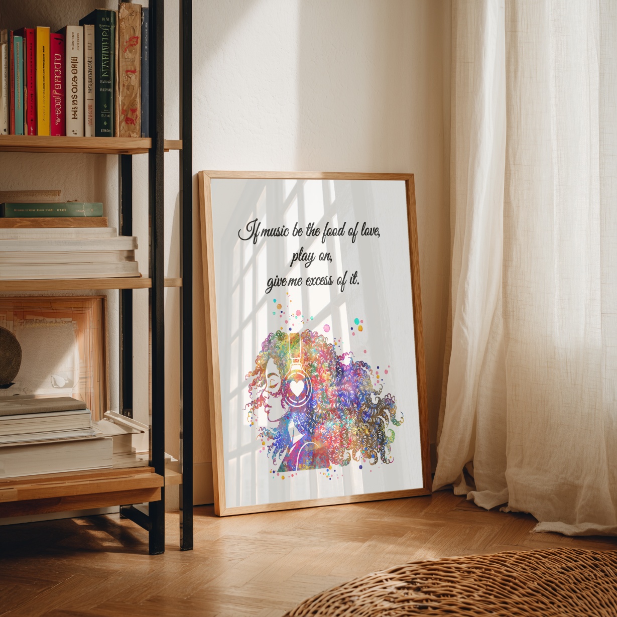Dignovel Studios Unframed Music Girl Woman Inspirational Quote Watercolor Art Print Home Office Musician Home Hanging DN1056 - Image 3